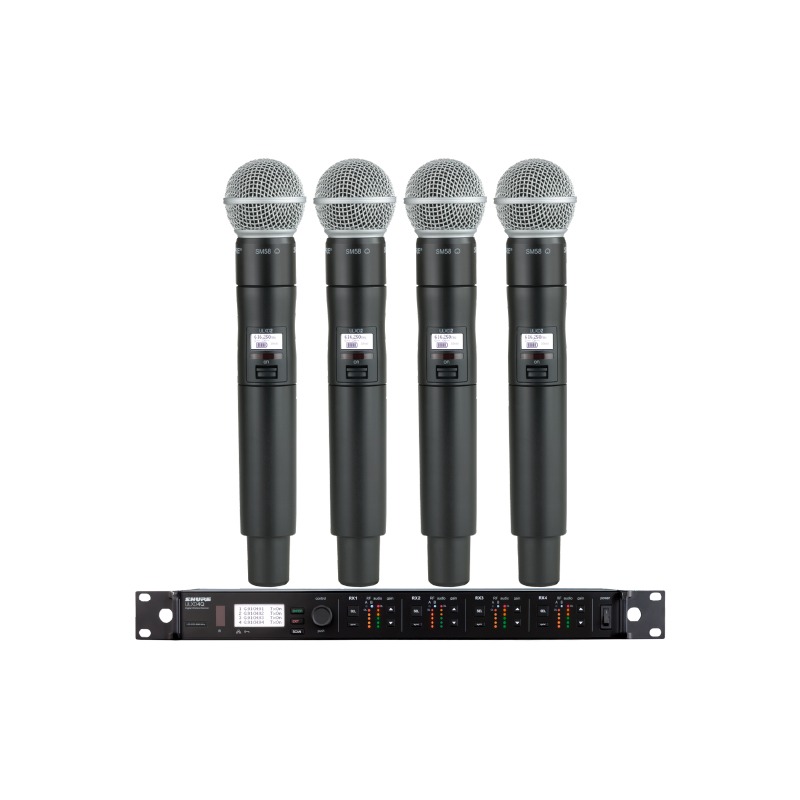 Shure Ulxd24qasm58 ชุดไมค์ลอย 4 ตัว แบบ Uhf 6318